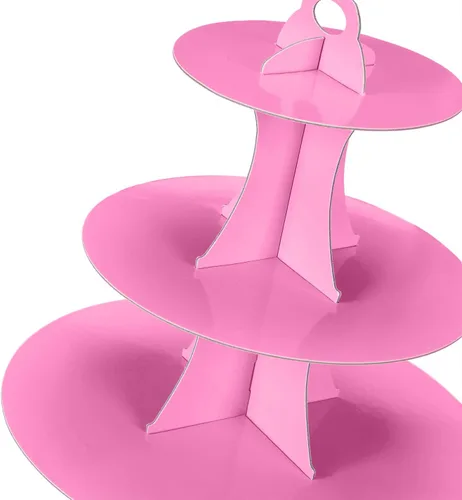 Miniatura 6 de YLDW Soporte para Cupcakes de 3 Niveles, Soporte para Pastel, Torre de Soporte para Cupcakes DIY Escalonada para Exhibiciones de Mesa de Postres