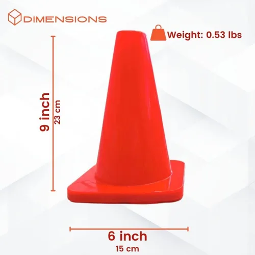 Miniatura 2 de Versatyle Heavy Duty Agility Training Cones (2 in, 6 in, 9 in, 12 in, 18 in, 28 in) for Sports and Kids Coaching, Multipurpose Field Marker Cones
