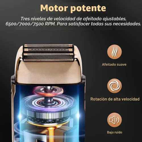 Miniatura 5 de Ufree Close Shave - Afeitadoras eléctricas para hombres, maquinilla de afeitar eléctrica de 3 velocidades, afeitadoras de cabeza calva, recortadora