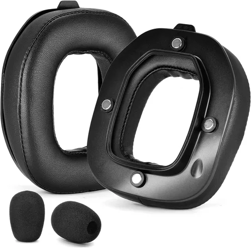 Miniatura 7 de Almohadillas para los oídos y espuma de micrófono A40 TR - Cojines de repuesto compatibles con auriculares Astro A40 TR, almohadillas