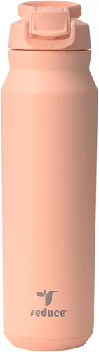 Miniatura 9 de REDUCE Hydrate Pro - Botella de agua aislada de acero inoxidable de 24 onzas, tapa abatible a prueba de fugas, apta para lavavajillas, sin BPA, Negro