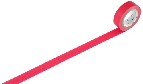MT MT01P181Z mt Sólidos Washi Cinta adhesiva de papel [Kamoi Kakoshi genuino/Producido en Japón]: 3/5" x 33 pies, Rojo