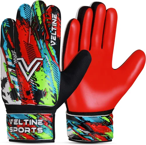 Miniatura 9 de Guantes de portero de fútbol para niños, jóvenes y adultos, guantes de portero de fútbol con protección doble en la muñeca y palmas de látex