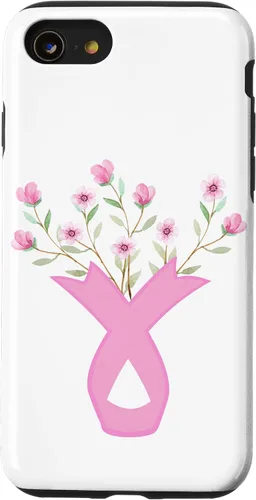 Miniatura 17 de iPhone 13 Flower Jar Pink Ribbon Breast Cancer Concientización Mes de Mujeres Caso