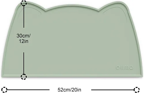 Miniatura 40 de OHMO - Tapete de silicona para alimentos para gatos, tapete de alimentación de mascotas para el piso, antideslizante e impermeable, bandeja de agua
