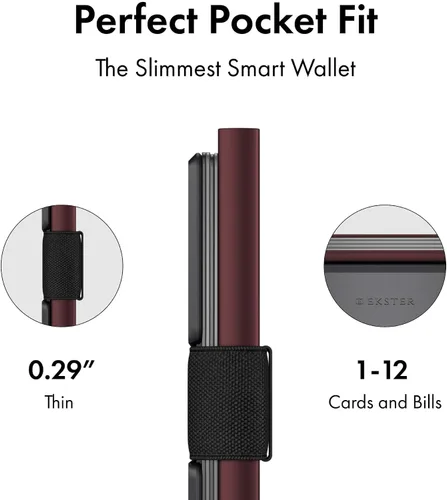 Miniatura 60 de Ekster Aluminum Cardholder Wallet for Men Metal Wallets with RFID Blocking Layer Slim & Minimalist Aluminum Wallet with Push Button for Quick