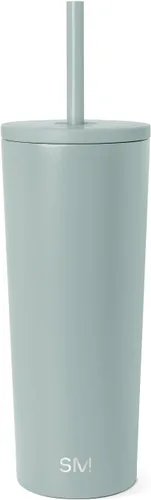Miniatura 23 de Simple Modern- Vaso con aislamiento, c/tapa y pajilla Taza de viaje Botella de agua de ac. inox. reutilizable Unisex Colecc. Classic 24 oz