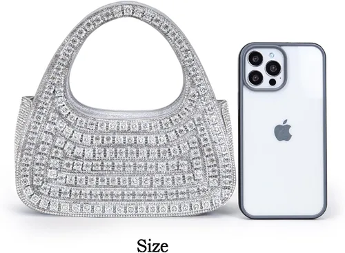 Miniatura 6 de BBTT.ful Bolsos de noche con diamantes de imitación para mujer (varios colores)