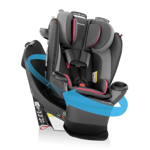 Miniatura 14 de Evenflo Revolve360 Extend Asiento de Auto Convertible con Rotación de 360 Grados, Orientado Hacia Atrás Extendido, Orientado Hacia Adelante, Modo