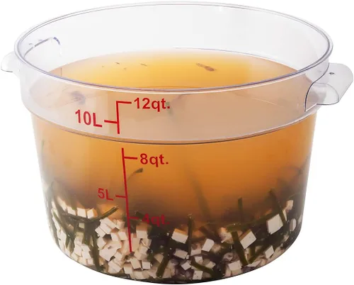 Miniatura 15 de Restaurantware Met Lux - Contenedores de almacenamiento de alimentos de 18 cuartos de galón, 10 recipientes redondos de almacenamiento comercial