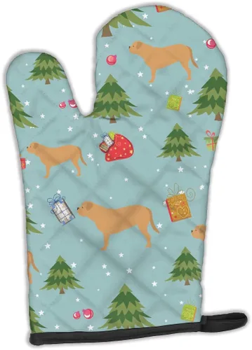Miniatura 160 de Caroline's Treasures BB4872OVMT - Guante de horno de Navidad Affenpinscher resistente al calor, grueso para sartenes calientes y horno, manopla