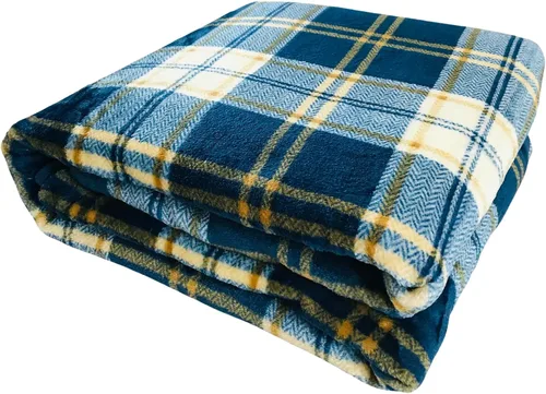 Miniatura 6 de Manta de Forro Polar a Cuadros Verde Azulado de Granja: Diseño Tartán Suave Azul Crema Marrón Decorativo para Sofá Sillón Silla Cama Dormitorio