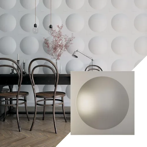 Miniatura 7 de Ekena Millwork 19 5/8 pulgadas de ancho x 19 5/8 pulgadas de alto, Sloane EnduraWall decorativo 3D, cromo brillante (cubre 2.67 pies cuadrados).