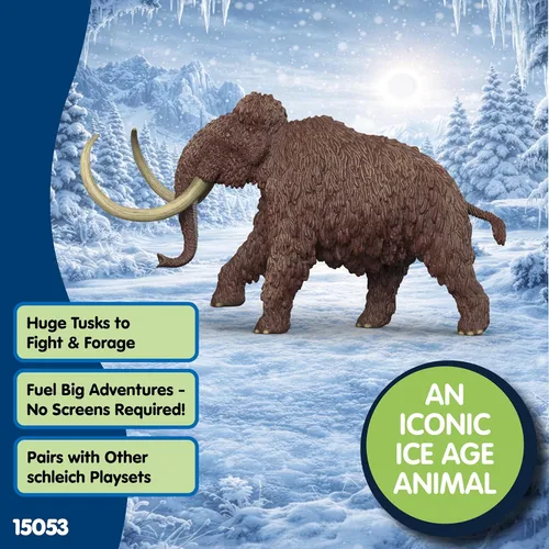 Miniatura 4 de Schleich Dinosaurios - Figura de mamut lanudo - Juguetes realistas de animales de la edad de hielo - Figuras divertidas educativas para niños