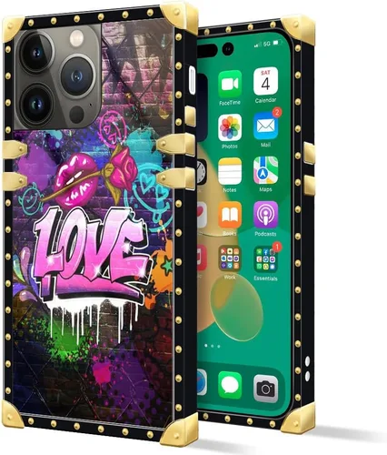 Miniatura 9 de DAIZAG Funda compatible con iPhone 14 Pro Max, funda de Angel Wings Girl para iPhone 14 Pro Max, decoración de metal de TPU suave a prueba de golpes