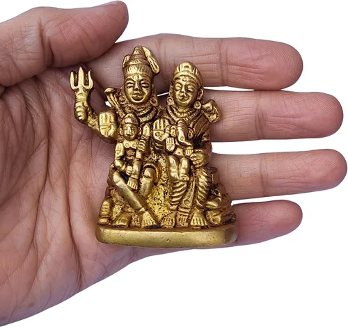 Miniatura 21 de Craftsofindia Goddess Durga - Estatua pequeña de latón, decoración divina, escultura hindú hecha a mano de 3 pulgadas para el altar del hogar