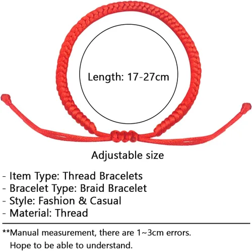 Miniatura 7 de HD WOOD CRAFT Auténtica pulsera de protección de nudo dorje hecha a mano con talismán, pulsera de cuerda roja