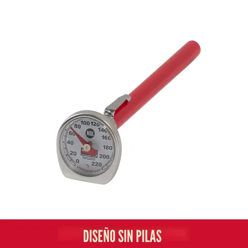 Miniatura 6 de Rubbermaid Commercial Products Termómetro de lectura instantánea para comida/carne, tamaño de bolsillo, apto para lavavajillas, rojo, para cocinar