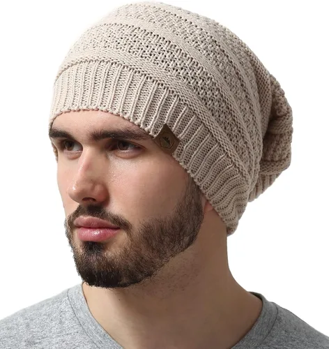 Miniatura 31 de Slouchy Cable tejido Gorro de lana por Tough Headwear – Gorro de lana de gran tamaño Sombreros Gorros Graves Sombreros Para Hombres y Mujeres