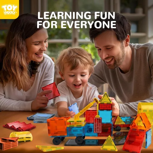 Miniatura 5 de TOY Life Azulejos magnéticos para niños de 3 a 5 años, juguetes de construcción para niños de 4 a 8 años, azulejos de construcción magnéticos