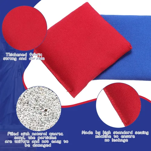 Miniatura 3 de Sotiff 24 bolsas de frijoles de nailon para niños, lanzar deportes divertidos al aire libre, juegos familiares para carnaval, juguete patriótico