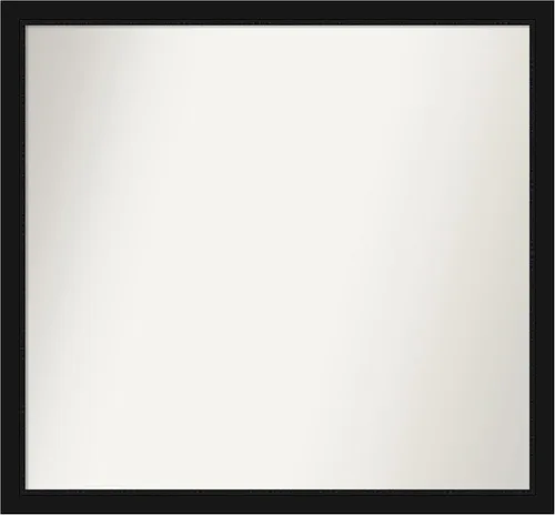 Miniatura 518 de Amanti Art Espejo de baño negro para sobre fregadero, 22 x 22 pulgadas, espejo de tocador cuadrado estrecho negro Avon, marco de madera casual