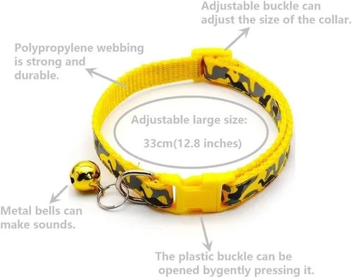 Miniatura 6 de Collares de camuflaje personalizados para perros, collares ajustables de nailon ligero para mascotas, hebilla de liberación rápida, perfectos