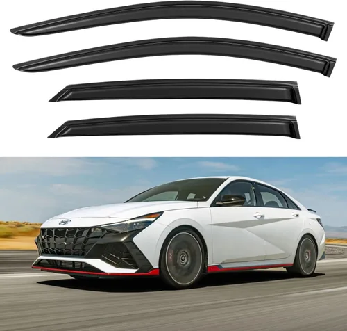Miniatura 134 de YQAUTEC Viseras de Ventana Protectores de Lluvia para Honda Civic 2022 2023 2024 2025 2026, Deflectores de Viento de Ventilación de Ventana Fuera
