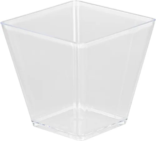 Miniatura 2 de Restaurantware - Tazas Kova de 5 onzas, 100 tazas cuadradas medianas para aperitivo: duradero, desechable, taza de parfait de plástico transparente