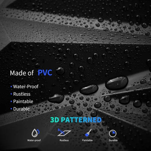Miniatura 3 de Art3dwallpanels Paquete de 33 paneles de pared 3D de diamante para decoración de pared interior, paneles de pared con textura de flores de PVC