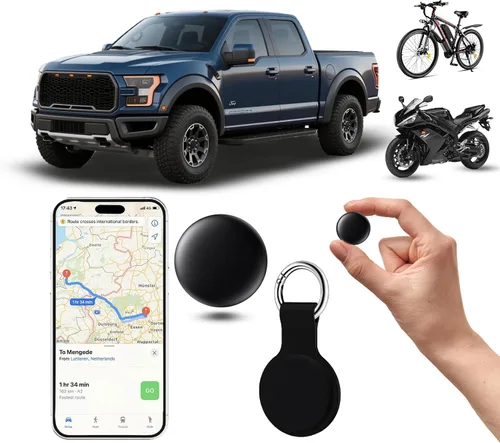 Mini rastreador GPS para vehículos ocultos, sin tarifa mensual, dispositivo de seguimiento de automóvil en tiempo real funciona con Find My iOS,