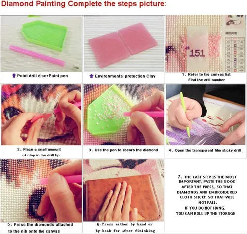 Miniatura 6 de Bysincy Kits de pintura de diamantes 5D para adultos, arte de diamantes de Halloween, pintura de diamantes de terror bricolaje, taladro redondo