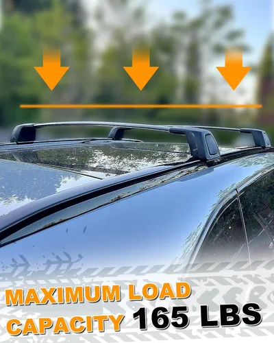 Miniatura 5 de Barras transversales mejoradas para Hyundai Santa Fe 2019-2023, barras transversales de techo antirrobo para equipaje, kayak, esquí, bicicleta