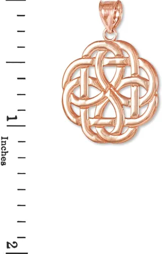 Miniatura 2 de 10K Rose Gold Triquetra Celta Trinity colgante
