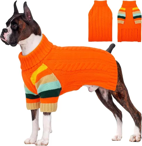 Miniatura 29 de Suéter para perro, cálido, cómodo y grueso para perros de tamaño grande, suéteres de Navidad para perros, suéteres de invierno, suéter de punto