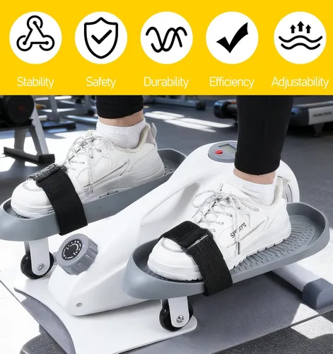 Miniatura 5 de 2 correas de pedal de bicicleta, correas de tracción ajustables negras para ejercitador de piernas, estabilidad segura para máquina de ejercicio