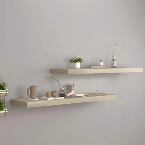 Miniatura 115 de Estantes flotantes de pared, juego de 4 estantes decorativos para montar en la pared, estante colgante con soportes invisibles para decoración