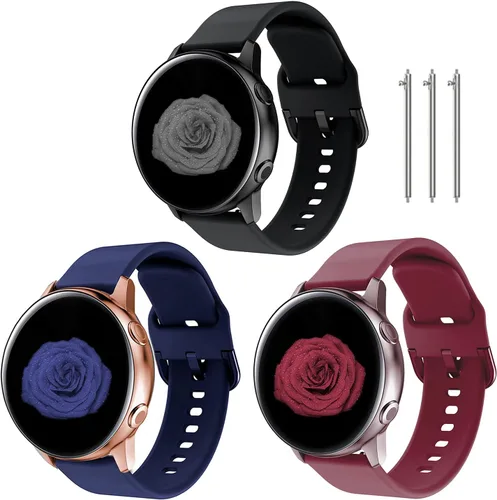 Miniatura 10 de Correa de reloj de 0.78 pulgadas compatible con Samsung Galaxy Watch 4 de 1.575 pulgadas/1.732 pulgadas, correa de reloj Galaxy Active 2 de 1.575