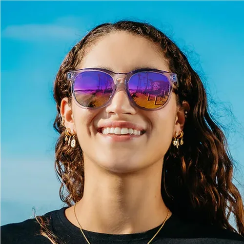 Miniatura 30 de Blenders Eyewear Serie H - Gafas de sol polarizadas - Ojo de gato redondo, bisagra con resorte - 100% protección UV - Para mujer
