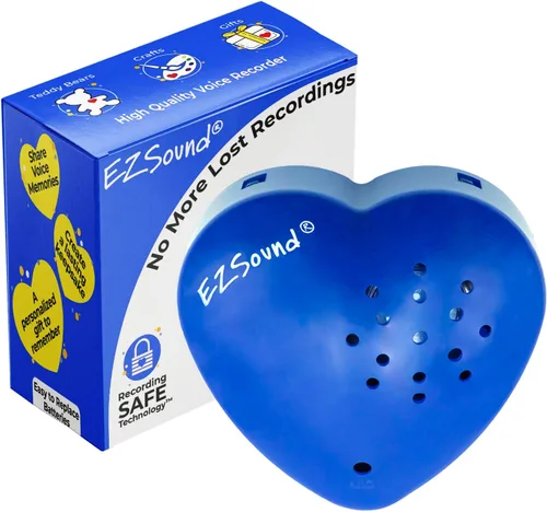 Miniatura 9 de EZSound Grabadora de voz para animales de peluche, paquete de 2, caja de voz de 30 segundos para animales de peluche, botón de corazón grabable