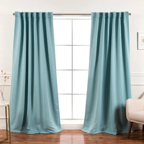 Miniatura 19 de Best Home Fashion Paneles de Cortinas Opacas Premium - Tratamiento de Ventana con Aislamiento Térmico Sólido Cortinas Opacas para Dormitorio