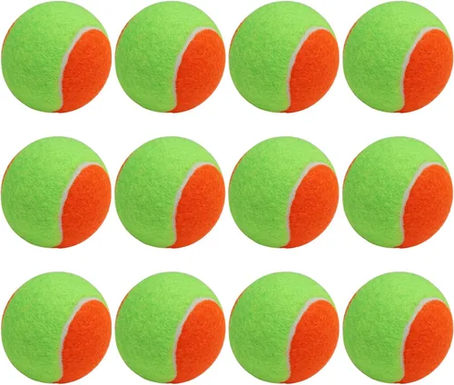 Miniatura 20 de URBEST Pelota de tenis, 12 paquetes de pelotas de tenis de entrenamiento, pelotas de práctica para jugadores novatos, pelotas de juego para perros