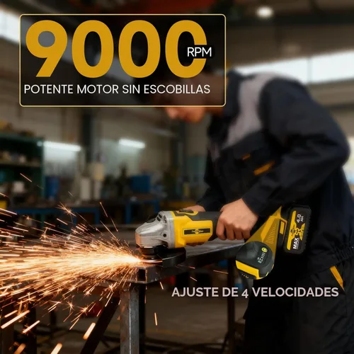 Miniatura 2 de Amoladora angular sin escobillas inalámbrica, amoladora de batería de 3/8 pulgadas, herramientas eléctricas para cortar, moler, pulir y eliminar