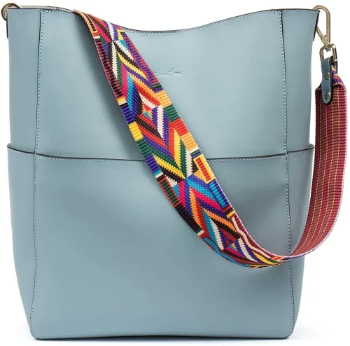 Miniatura 8 de BOSTANTEN - Bolsos de cuero al hombro tipo balde para mujer