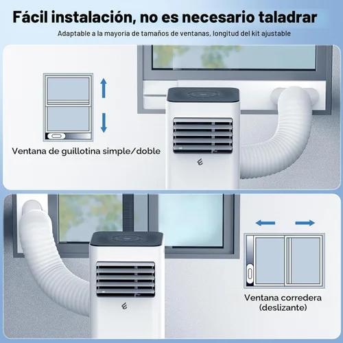 Miniatura 6 de Acondicionadores de aire portátiles de 10,000 BTU, aire acondicionado portátil con control remoto para habitación de hasta 450 pies cuadrados