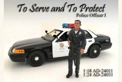 American Diorama Figura de oficial de policía I, accesorio para pasatiempos a escala 24011-1/18