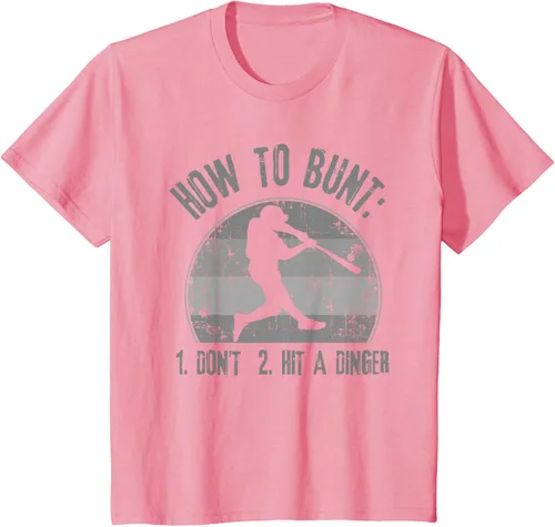 Miniatura 65 de Cómo Bunt Don't Hit A Dinger - Camiseta divertida de béisbol y sóftbol, Negro, S