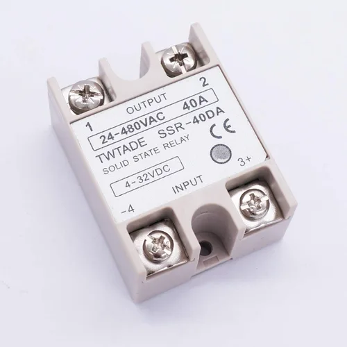 Miniatura 4 de TWTADE Relé de estado sólido SSR-40 DA 40A DC 3-32V a CA 24-480V + disipador de calor