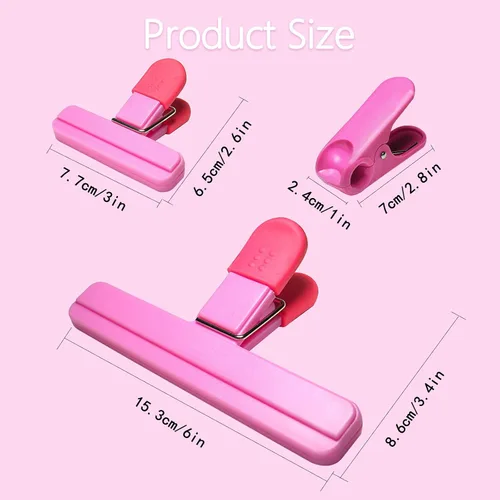 Miniatura 2 de Paquete de 11 clips para bolsas de alimentos para paquetes de alimentos, bolsas de almacenamiento de papas fritas, resistentes para aperitivos, 6