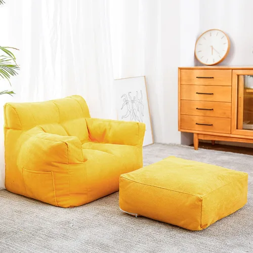 Miniatura 9 de Sofa Lazy Sack - Puf gigante para adultos (sin relleno), tumbona perezosa, tatami, ultra suave, funda para silla, muebles de sala de estar, asiento